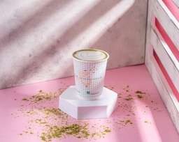 Hot matcha latte