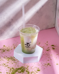 Cold matcha latte